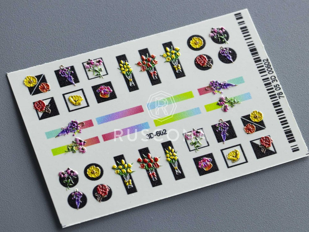 3D water sticker 602