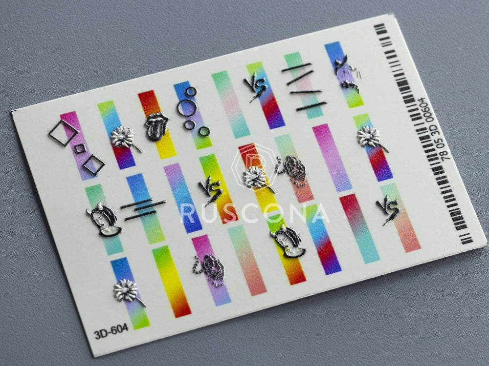 3D water sticker 604